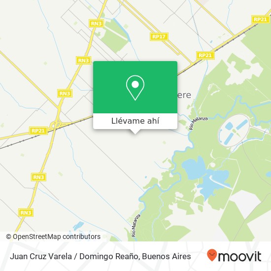 Mapa de Juan Cruz Varela / Domingo Reaño