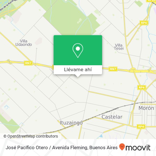 Mapa de José Pacífico Otero / Avenida Fleming
