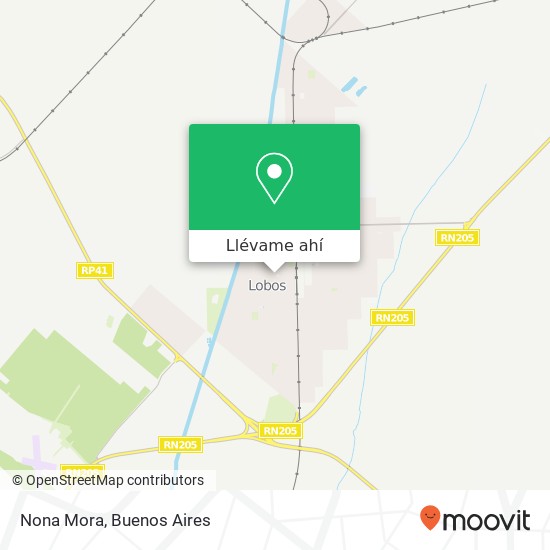 Mapa de Nona Mora, Rivadavia 7240 Lobos