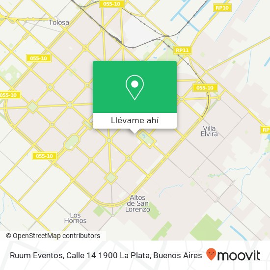 Mapa de Ruum Eventos, Calle 14 1900 La Plata