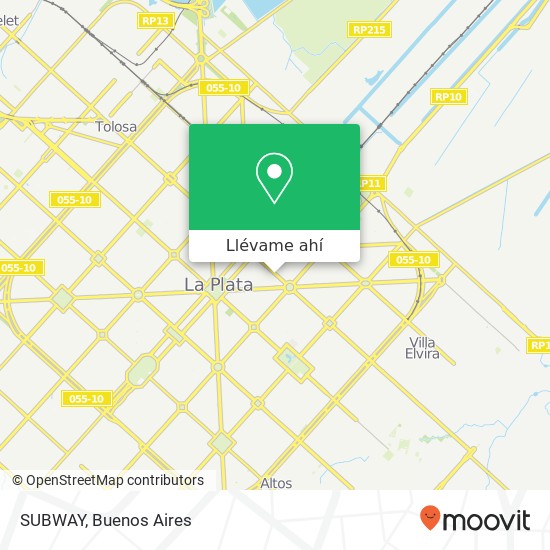 Mapa de SUBWAY, Avenida 7 1900 La Plata
