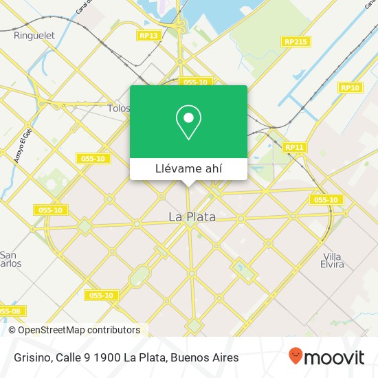 Mapa de Grisino, Calle 9 1900 La Plata
