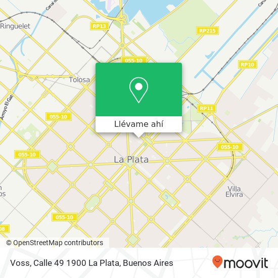 Mapa de Voss, Calle 49 1900 La Plata