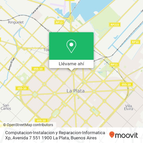 Mapa de Computacion-Instalacion y Reparacion-Informatica Xp, Avenida 7 551 1900 La Plata