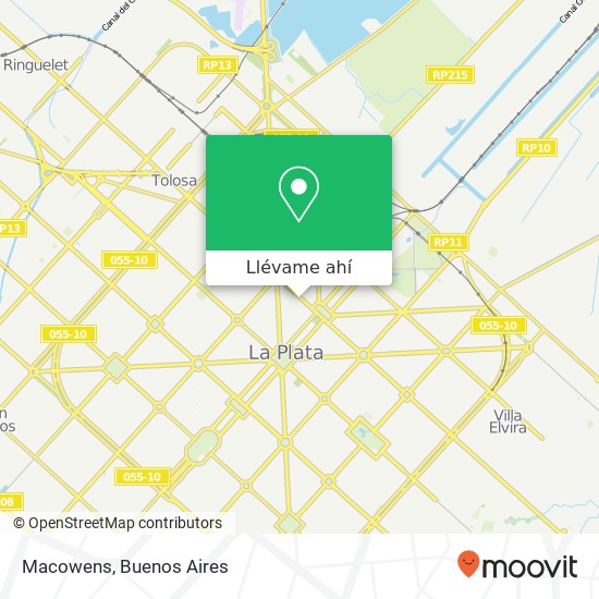 Mapa de Macowens, Avenida 7 1900 La Plata