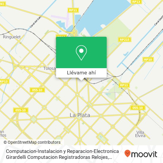 Mapa de Computacion-Instalacion y Reparacion-Electronica Girardelli Computacion Registradoras Relojes, Calle 42 363 1900 La Plata
