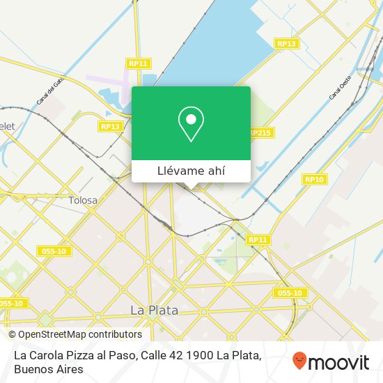 Mapa de La Carola Pizza al Paso, Calle 42 1900 La Plata