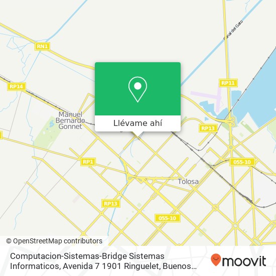 Mapa de Computacion-Sistemas-Bridge Sistemas Informaticos, Avenida 7 1901 Ringuelet