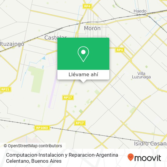 Mapa de Computacion-Instalacion y Reparacion-Argentina Celentano, Anunciación 2962 1708 Morón