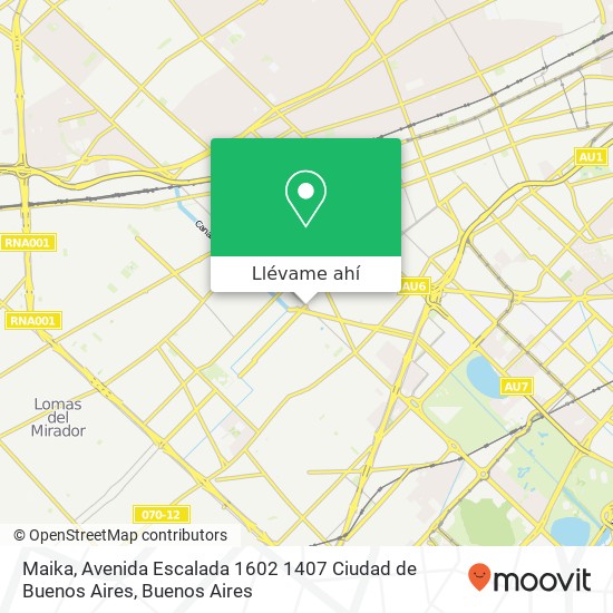 Mapa de Maika, Avenida Escalada 1602 1407 Ciudad de Buenos Aires