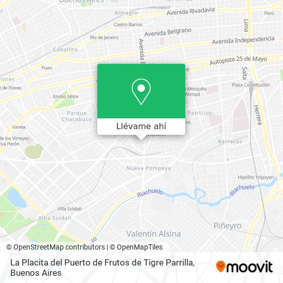 Mapa de La Placita del Puerto de Frutos de Tigre Parrilla