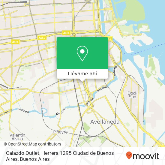 Mapa de Calazdo Outlet, Herrera 1295 Ciudad de Buenos Aires