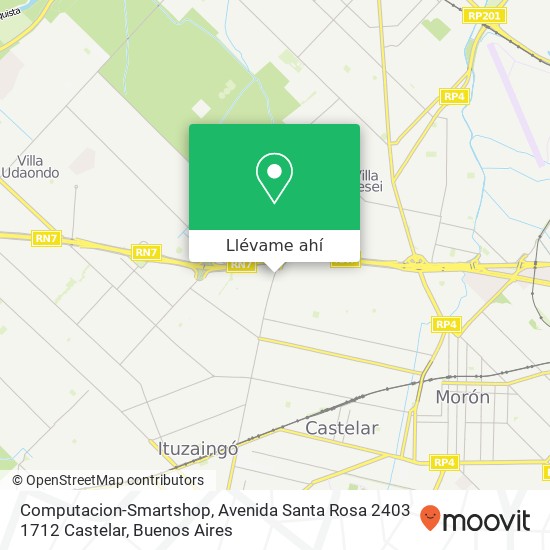 Mapa de Computacion-Smartshop, Avenida Santa Rosa 2403 1712 Castelar