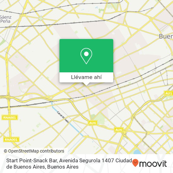 Mapa de Start Point-Snack Bar, Avenida Segurola 1407 Ciudad de Buenos Aires