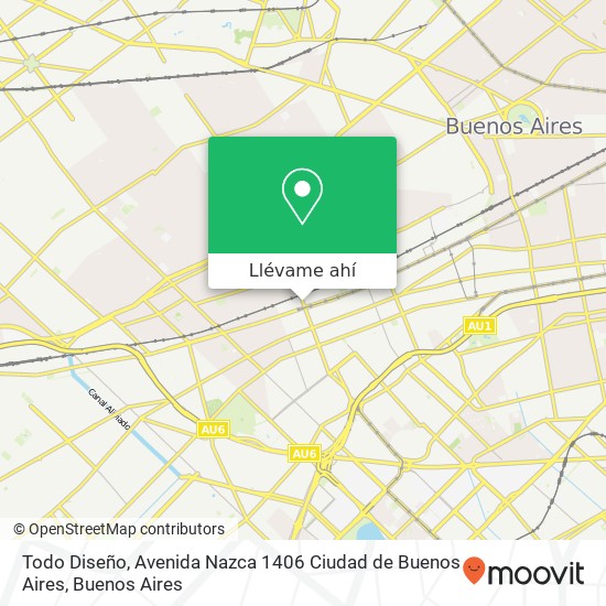 Mapa de Todo Diseño, Avenida Nazca 1406 Ciudad de Buenos Aires