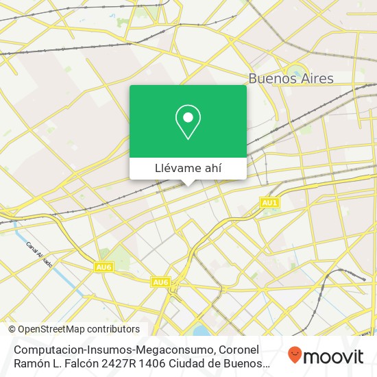 Mapa de Computacion-Insumos-Megaconsumo, Coronel Ramón L. Falcón 2427R 1406 Ciudad de Buenos Aires