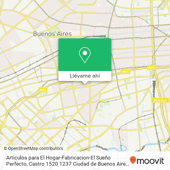 Mapa de Articulos para El Hogar-Fabricacion-El Sueño Perfecto, Castro 1520 1237 Ciudad de Buenos Aires