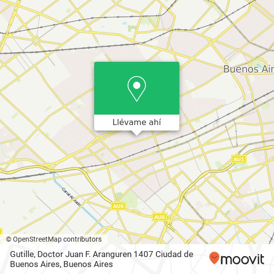 Mapa de Gutille, Doctor Juan F. Aranguren 1407 Ciudad de Buenos Aires