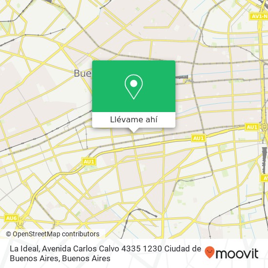 Mapa de La Ideal, Avenida Carlos Calvo 4335 1230 Ciudad de Buenos Aires