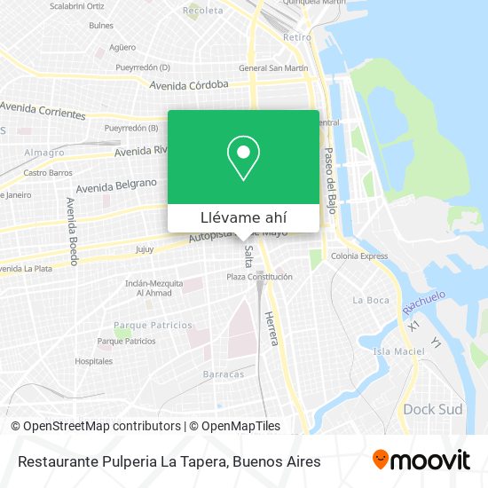 Mapa de Restaurante Pulperia La Tapera