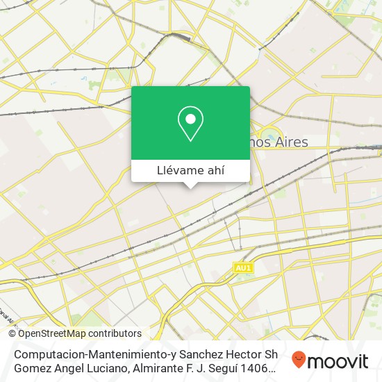 Mapa de Computacion-Mantenimiento-y Sanchez Hector Sh Gomez Angel Luciano, Almirante F. J. Seguí 1406 Ciudad de Buenos Aires