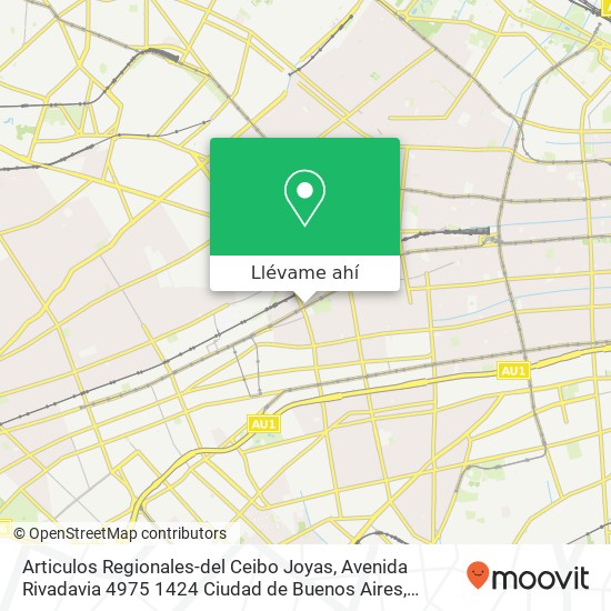 Mapa de Articulos Regionales-del Ceibo Joyas, Avenida Rivadavia 4975 1424 Ciudad de Buenos Aires