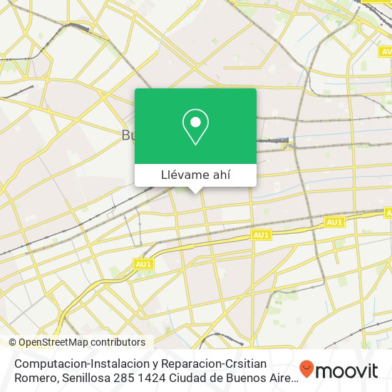 Mapa de Computacion-Instalacion y Reparacion-Crsitian Romero, Senillosa 285 1424 Ciudad de Buenos Aires