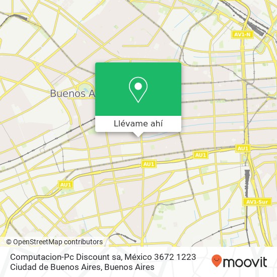 Mapa de Computacion-Pc Discount sa, México 3672 1223 Ciudad de Buenos Aires