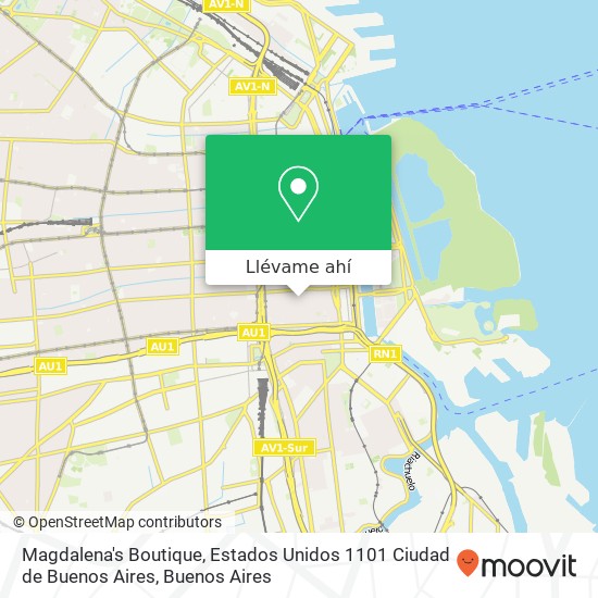 Mapa de Magdalena's Boutique, Estados Unidos 1101 Ciudad de Buenos Aires