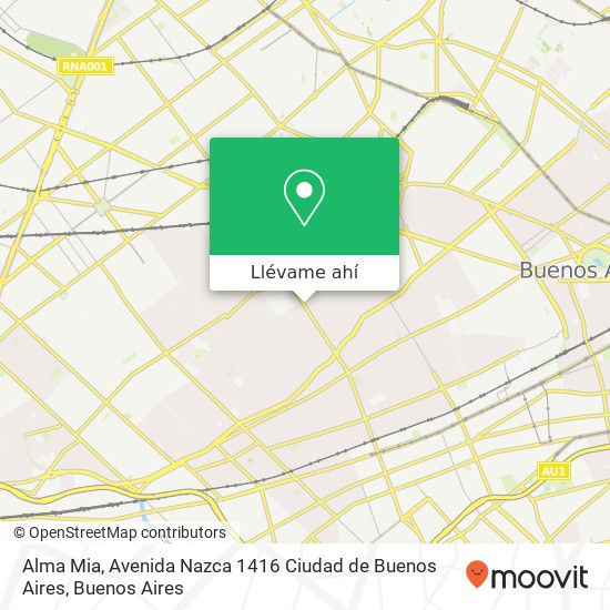 Mapa de Alma Mia, Avenida Nazca 1416 Ciudad de Buenos Aires