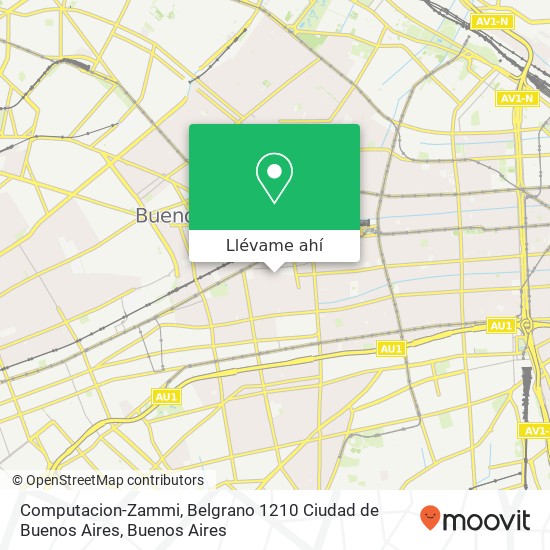 Mapa de Computacion-Zammi, Belgrano 1210 Ciudad de Buenos Aires