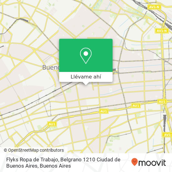Mapa de Flyks Ropa de Trabajo, Belgrano 1210 Ciudad de Buenos Aires