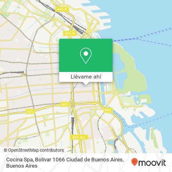 Mapa de Cocina Spa, Bolívar 1066 Ciudad de Buenos Aires