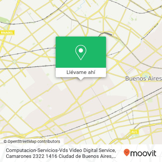 Mapa de Computacion-Servicios-Vds Video Digital Service, Camarones 2322 1416 Ciudad de Buenos Aires