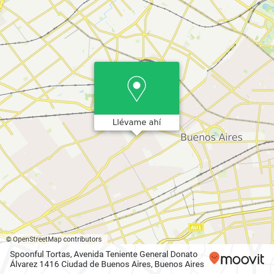 Mapa de Spoonful Tortas, Avenida Teniente General Donato Álvarez 1416 Ciudad de Buenos Aires