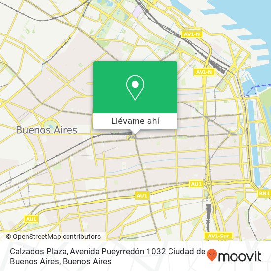 Mapa de Calzados Plaza, Avenida Pueyrredón 1032 Ciudad de Buenos Aires