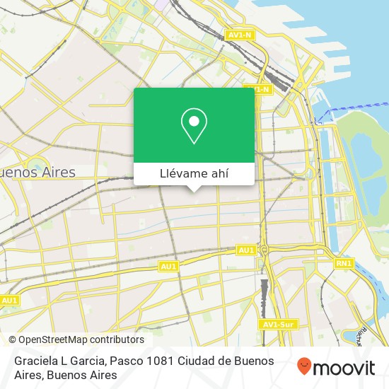 Mapa de Graciela L Garcia, Pasco 1081 Ciudad de Buenos Aires