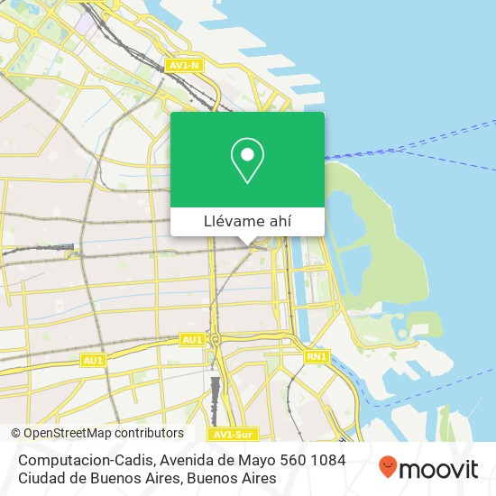 Mapa de Computacion-Cadis, Avenida de Mayo 560 1084 Ciudad de Buenos Aires