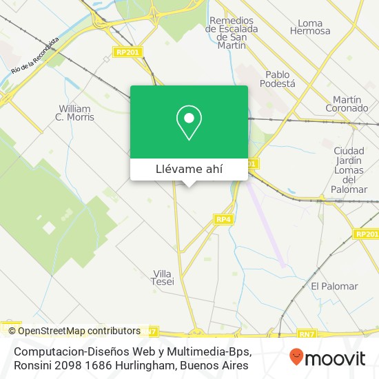 Mapa de Computacion-Diseños Web y Multimedia-Bps, Ronsini 2098 1686 Hurlingham