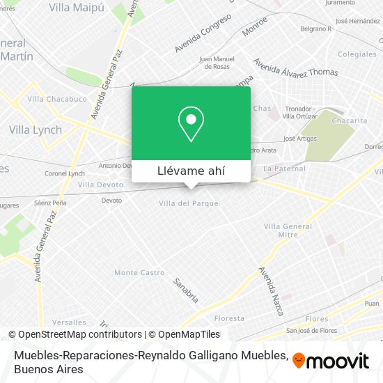 Mapa de Muebles-Reparaciones-Reynaldo Galligano Muebles