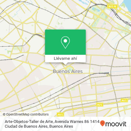 Mapa de Arte-Objetos-Taller de Arte, Avenida Warnes 86 1414 Ciudad de Buenos Aires