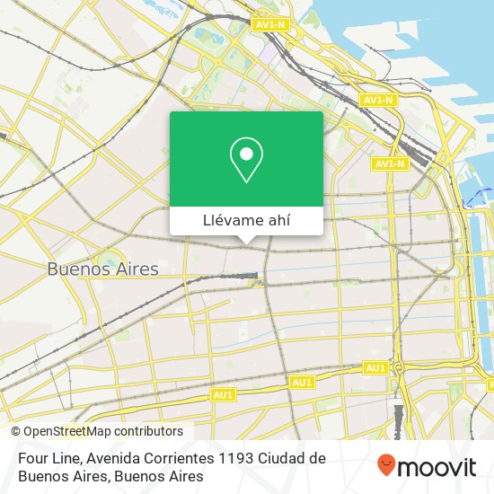Mapa de Four Line, Avenida Corrientes 1193 Ciudad de Buenos Aires