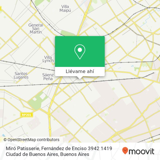 Mapa de Miró Patisserie, Fernández de Enciso 3942 1419 Ciudad de Buenos Aires