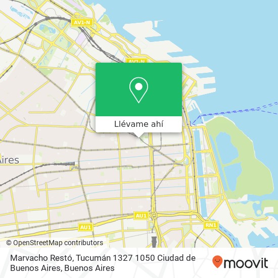 Mapa de Marvacho Restó, Tucumán 1327 1050 Ciudad de Buenos Aires
