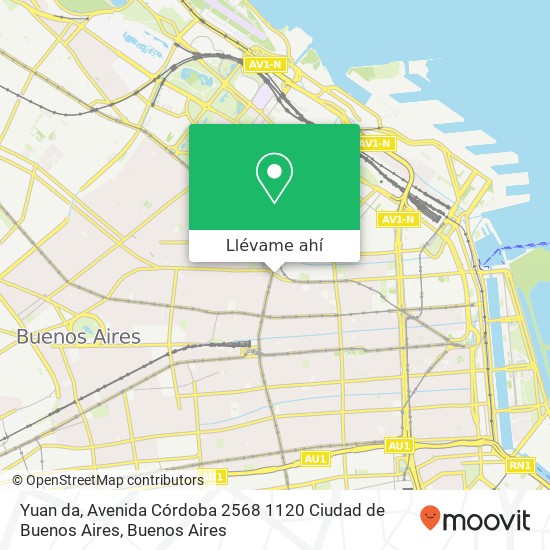 Mapa de Yuan da, Avenida Córdoba 2568 1120 Ciudad de Buenos Aires