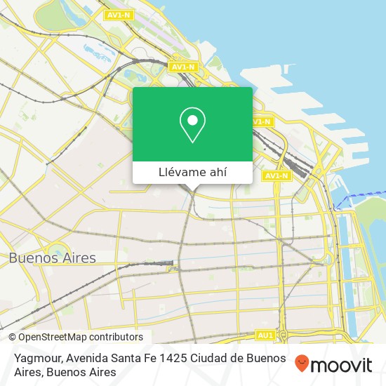 Mapa de Yagmour, Avenida Santa Fe 1425 Ciudad de Buenos Aires