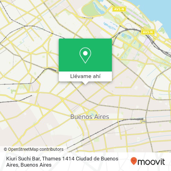 Mapa de Kiuri Suchi Bar, Thames 1414 Ciudad de Buenos Aires