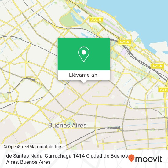 Mapa de de Santas Nada, Gurruchaga 1414 Ciudad de Buenos Aires