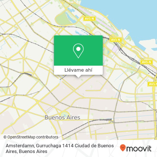 Mapa de Amsterdamn, Gurruchaga 1414 Ciudad de Buenos Aires