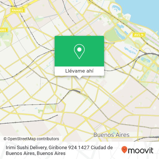 Mapa de Irimi Sushi Delivery, Giribone 924 1427 Ciudad de Buenos Aires